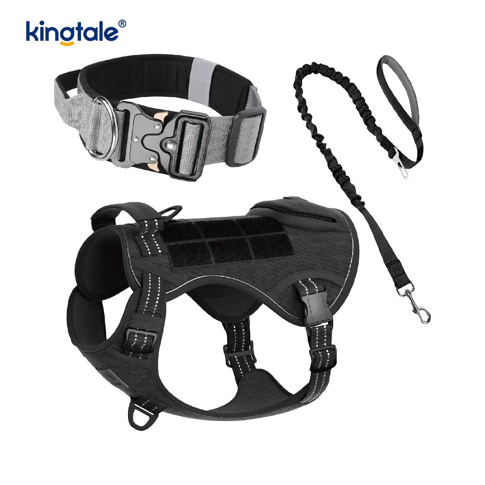 Gravis officium Tactical Canis Collarem Leash iungite pro magnis canibus