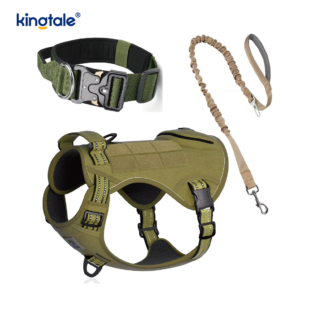 Gravis officium Tactical Canis Collarem Leash iungite pro magnis canibus