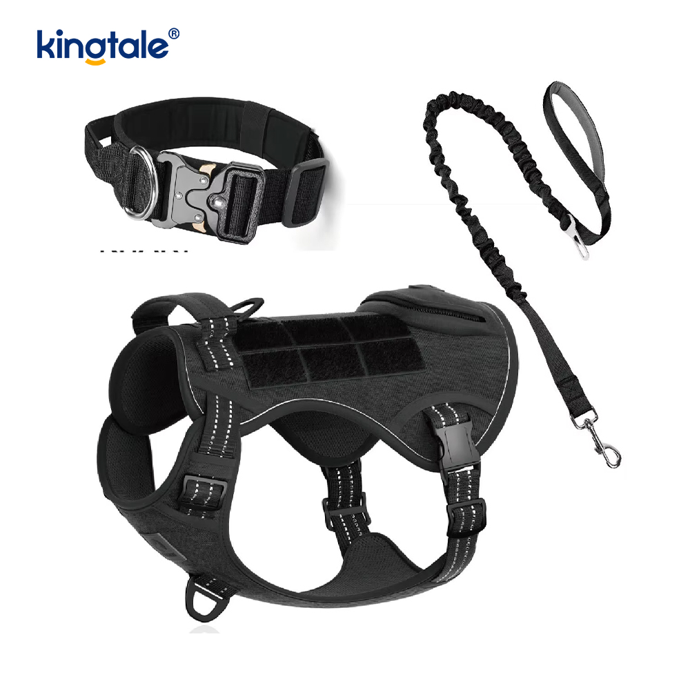 Gravis officium Tactical Canis Collarem Leash iungite pro magnis canibus