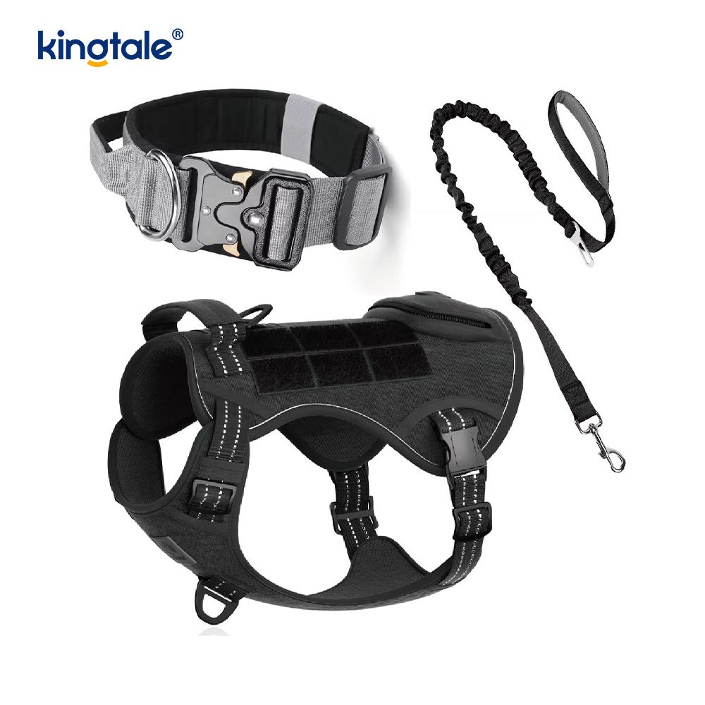 Gravis officium Tactical Canis Collarem Leash iungite pro magnis canibus
