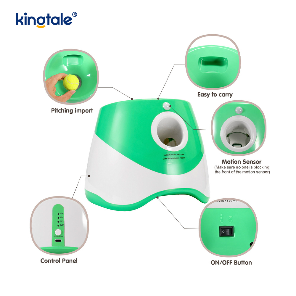 Automatic Ball Launcher cum 3 Mini Tennis Ball Dog Toys Outdoor