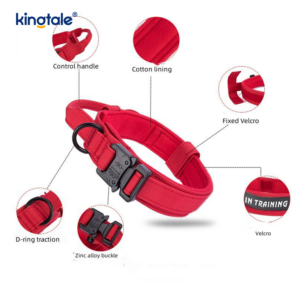 CutsomTraining Nylon Control Handle Metal Fibula Collarem