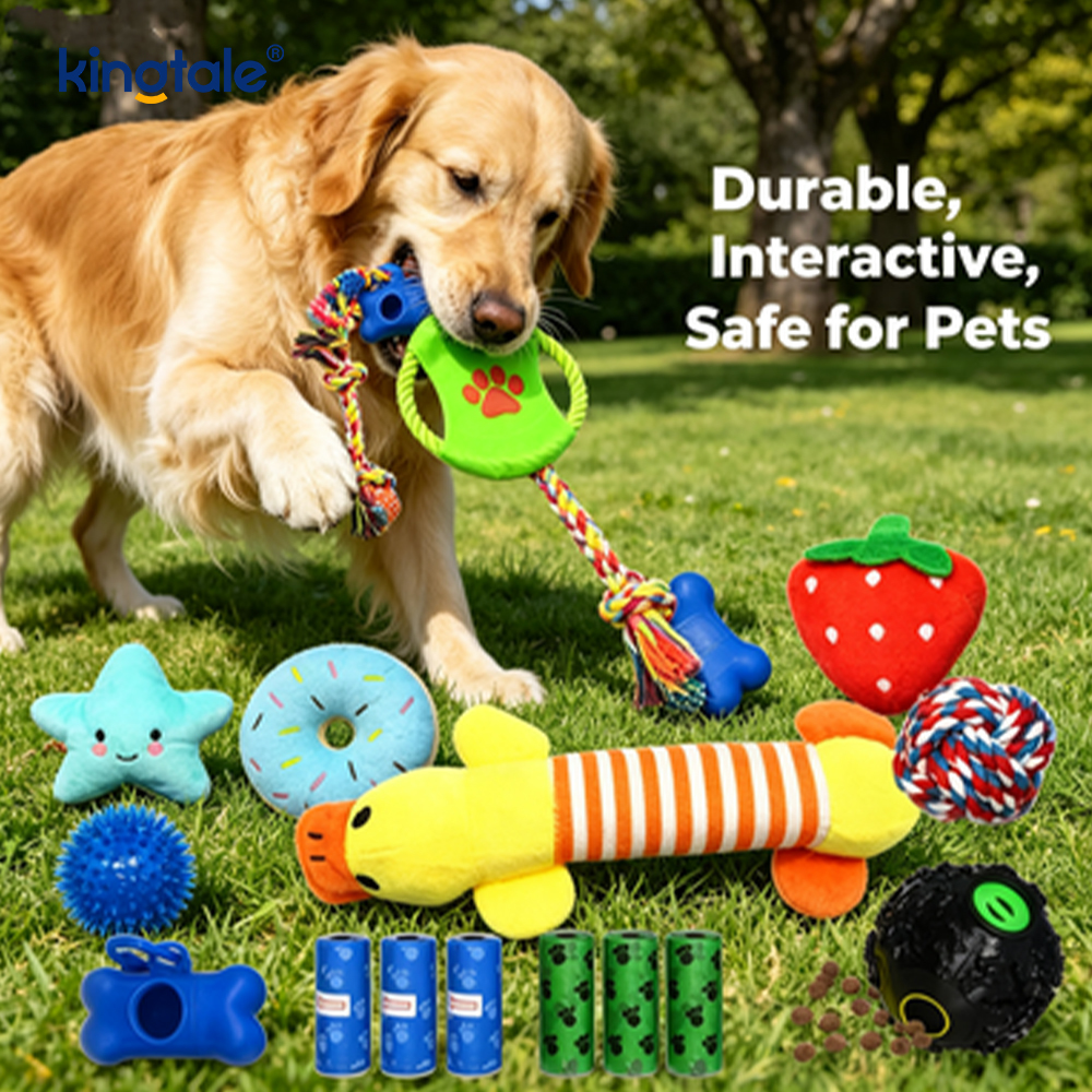 Diuturna puppy dentes Sticks Cotton Funem globos Pet Toy Set