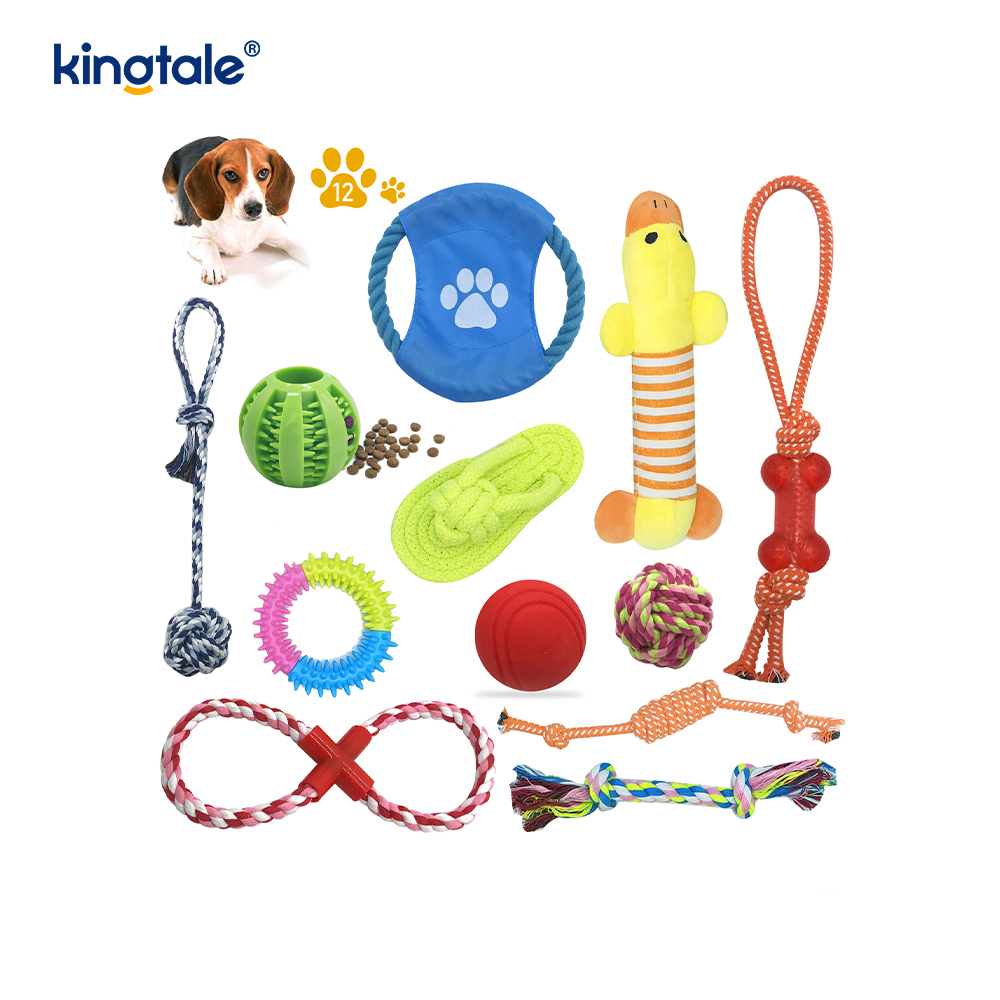 Diuturna puppy dentes Sticks Cotton Funem globos Pet Toy Set