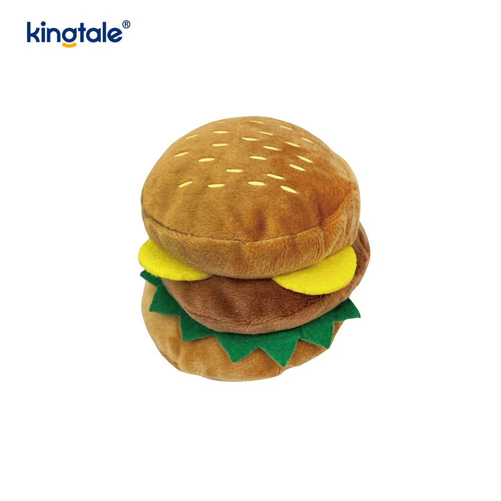 Food Screaming Toy Hamburger, French Fries, Pullus Crus pro Cat et Dog
