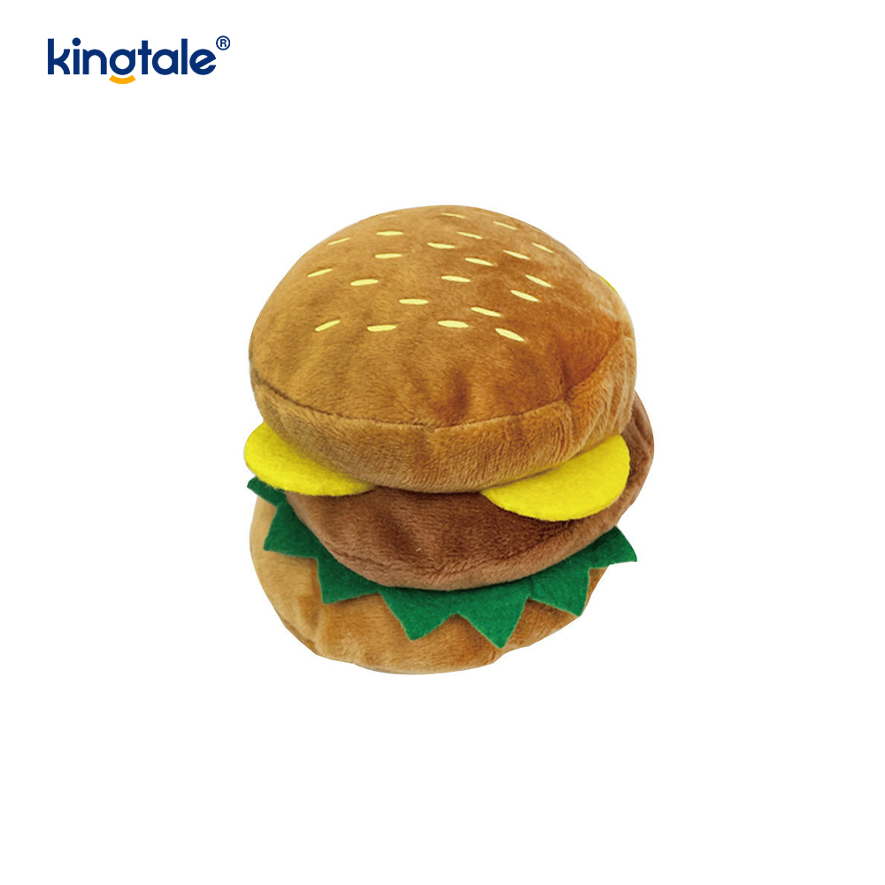 Food Screaming Toy Hamburger, French Fries, Pullus Crus pro Cat et Dog