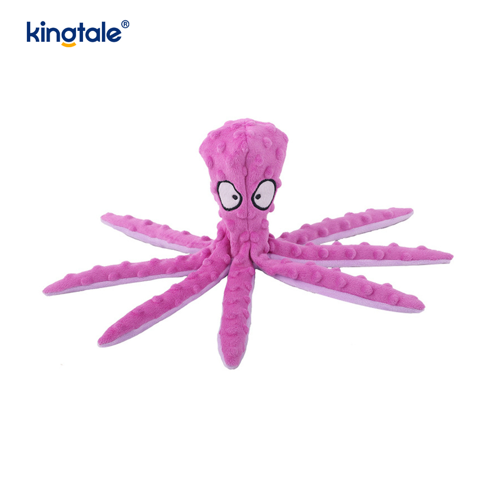Interactive, Dura, Squeaky Octopus Testa Plush Pet Toy