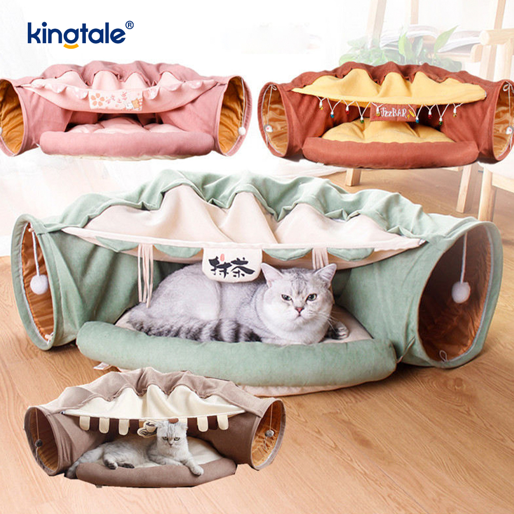 Collapsible Cat Play Tunnel Interactive Toy Maze Cat House Tunnels Indoor