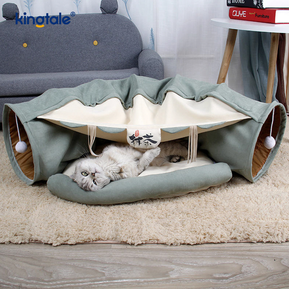 Collapsible Cat Play Tunnel Interactive Toy Maze Cat House Tunnels Indoor