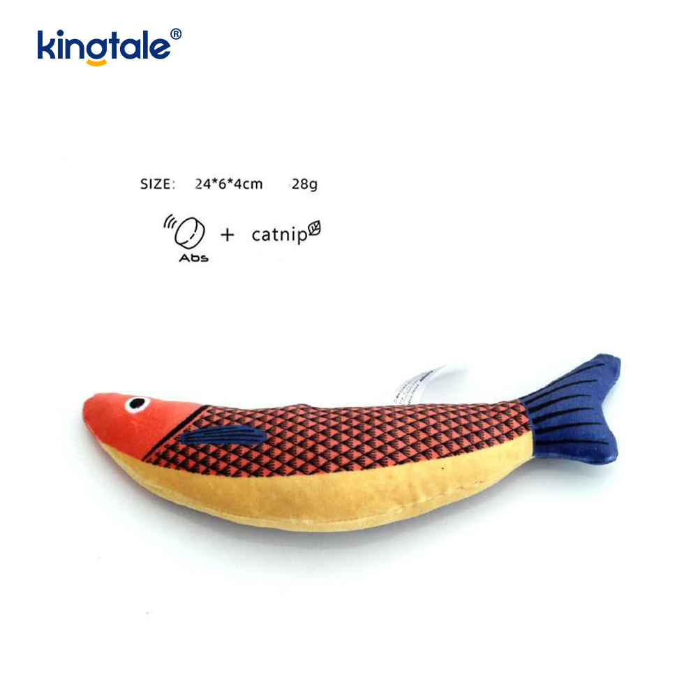 Squeaky Dura Catnip Cat Toys cum variis realistica Piscium