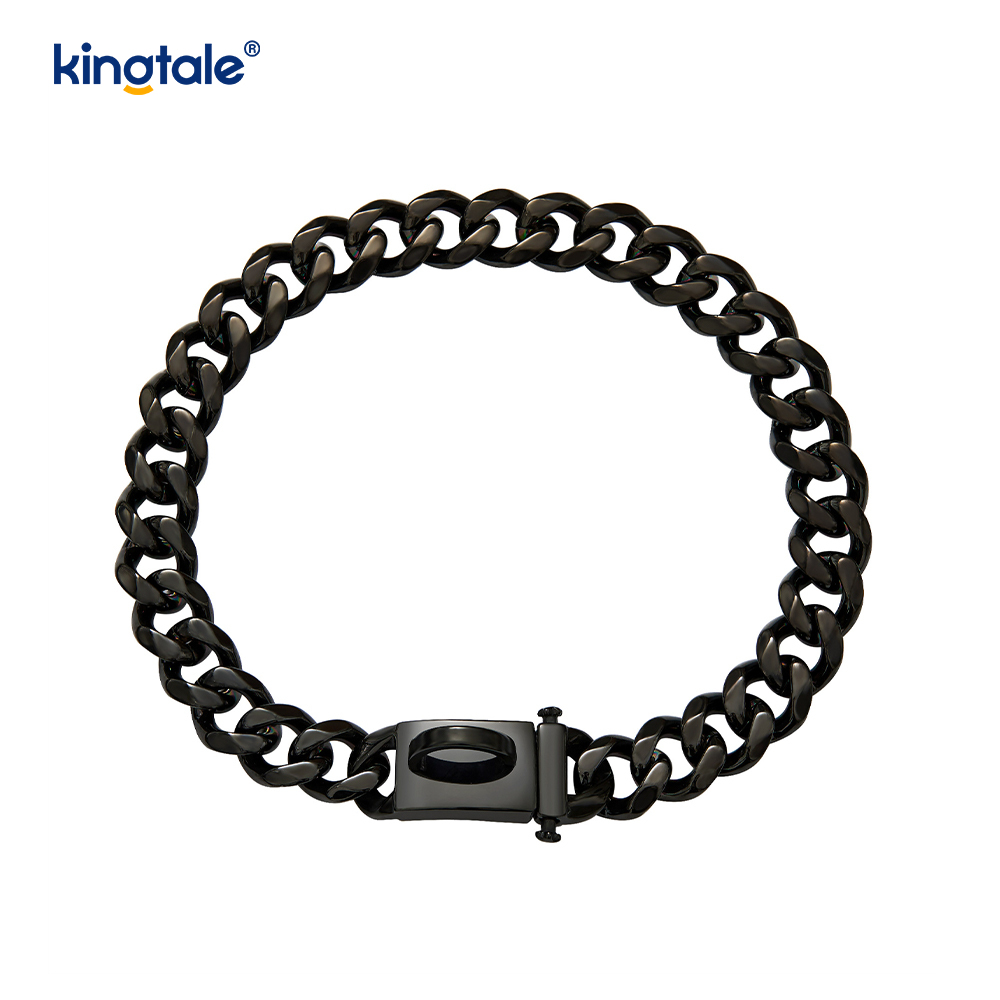 Fashion Plated Steel Pet Cubanus Link Dog Choke Chain Collar